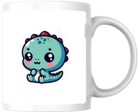 Thumbnail for Kawaii Baby Dinosaur Mug | Cute Cartoon Dino Coffee Mug | Kids Dinosaur Gift
