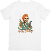 Thumbnail for Not Today Skeleton Lazy Day Funny Retro Couch Vibes Graphic Tee