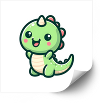 Thumbnail for Fearfully Wonderfully Made Dino Kawaii Faith Children Vinyl Decal Sticker