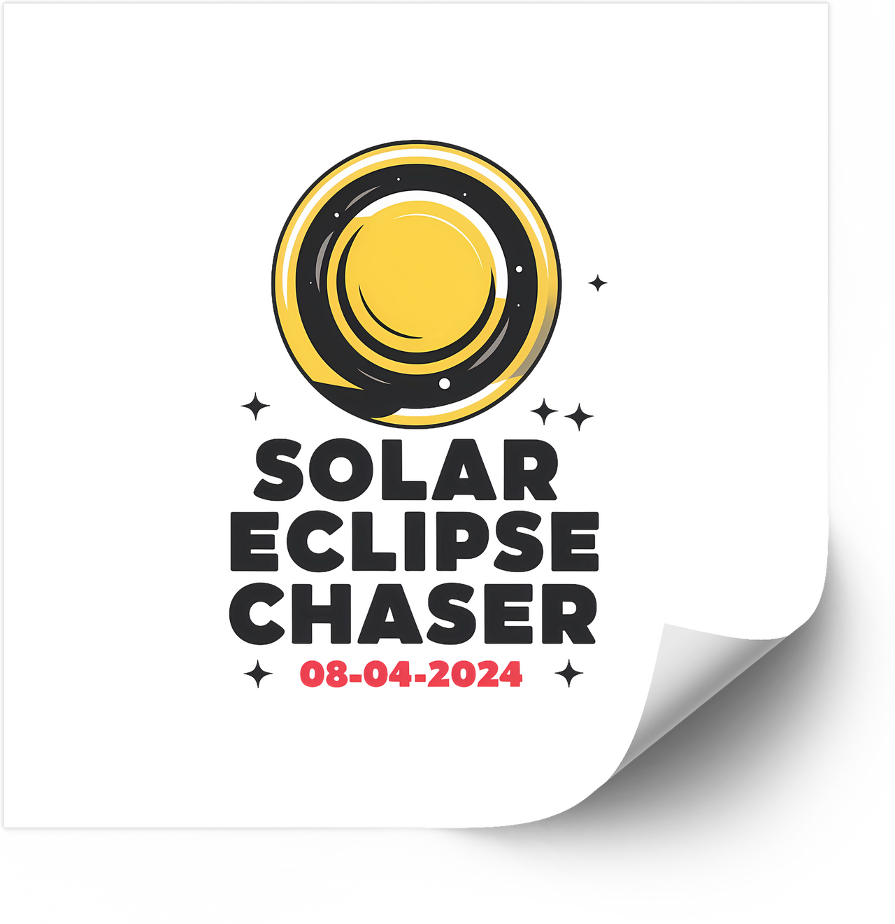 Solar Eclipse Chaser 2024 Commemorative Astronomy Event Vinyl Decal Sticker