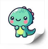 Thumbnail for Baby Dinosaur Kawaii Cute Smiling Dino Vinyl Decal Sticker