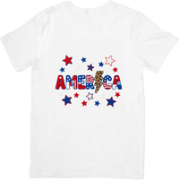 Thumbnail for America Stars Lightning Bolt Patriotic Bold 4th Of July Independence Day Graphic Tee