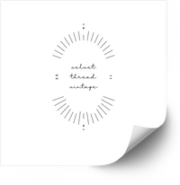 Thumbnail for Velvet Thread Vintage Minimalist Sunburst Label Vinyl Decal Sticker