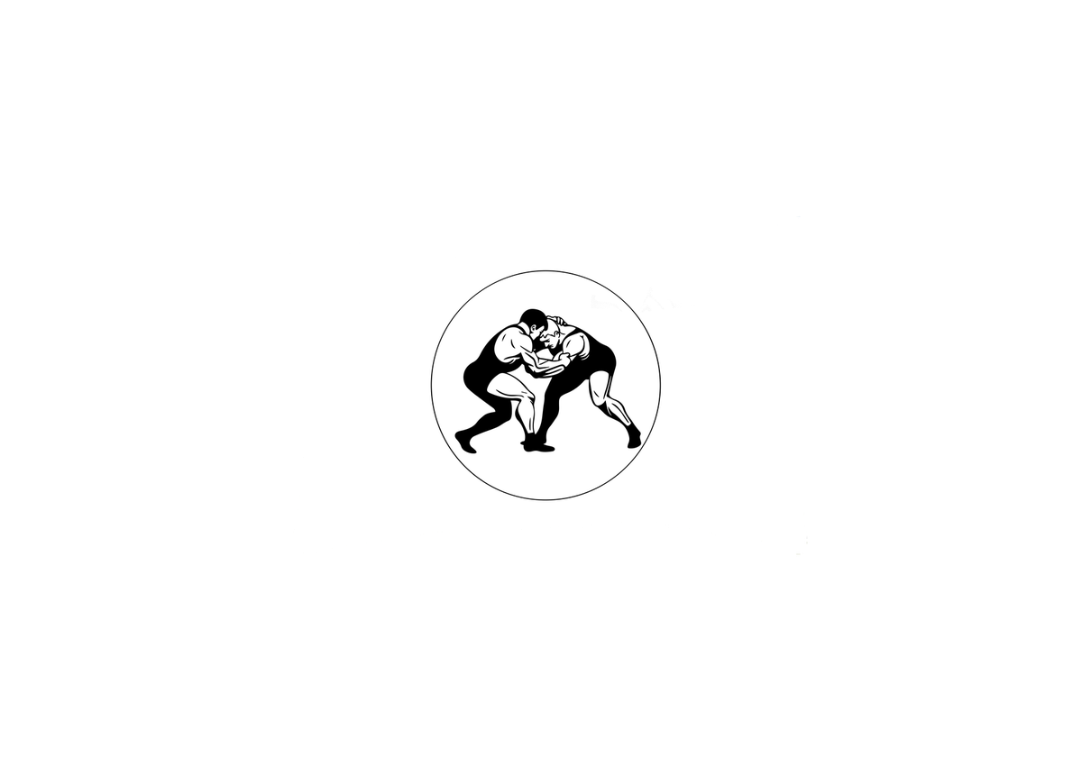 Wrestling Athletes Throw Pillow | Black & White Grappling Sport Decorative Pillow | Wrestler Gift