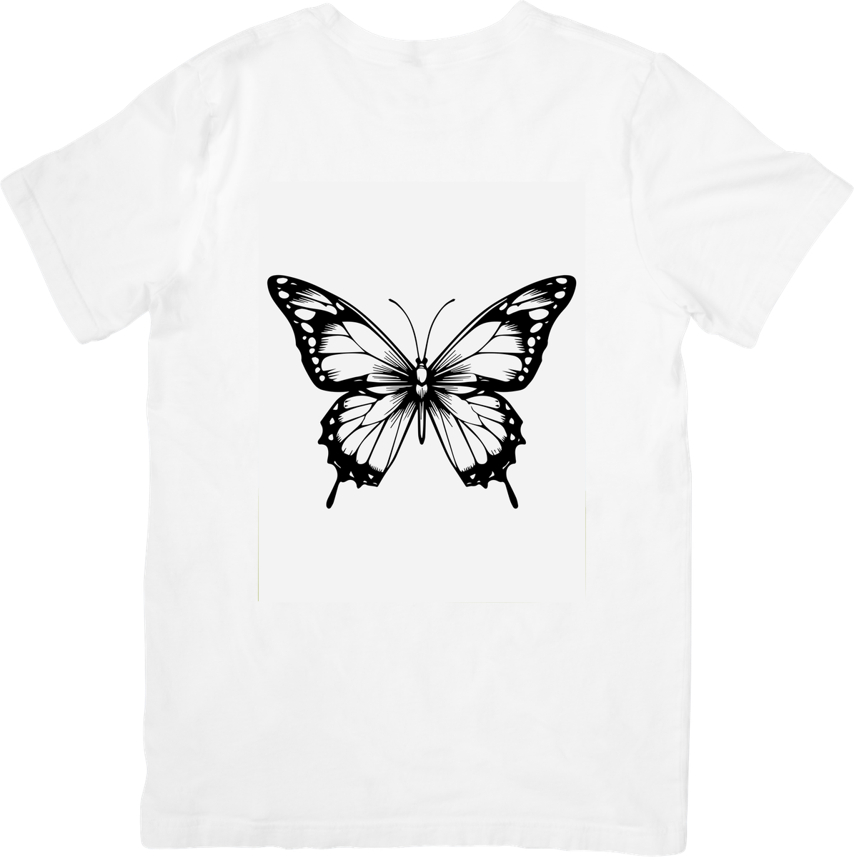 Butterfly T-Shirt | Black & White Monarch Graphic Tee | Nature Lover Gift
