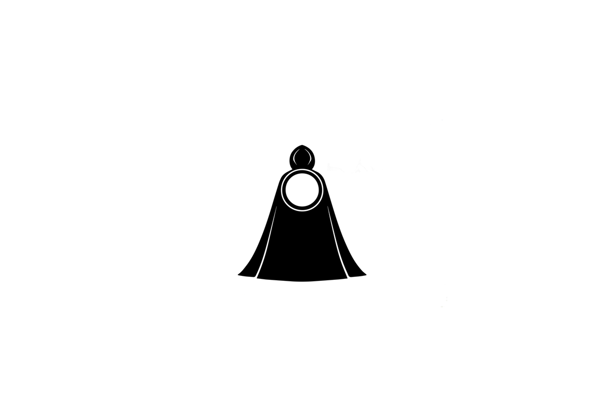 Hooded Figure Silhouette Throw Pillow | Minimalist Mystic Decorative Pillow | Modern Decor Gift