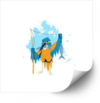Thumbnail for Kingfisher Bird Fishing Bold Patriotic Vintage Outdoors American Nature Pride Vinyl Decal