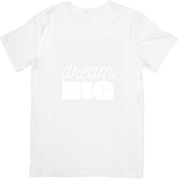 Thumbnail for Dream Big Minimalist Subtle White Tonal Script Motivational Graphic Tee