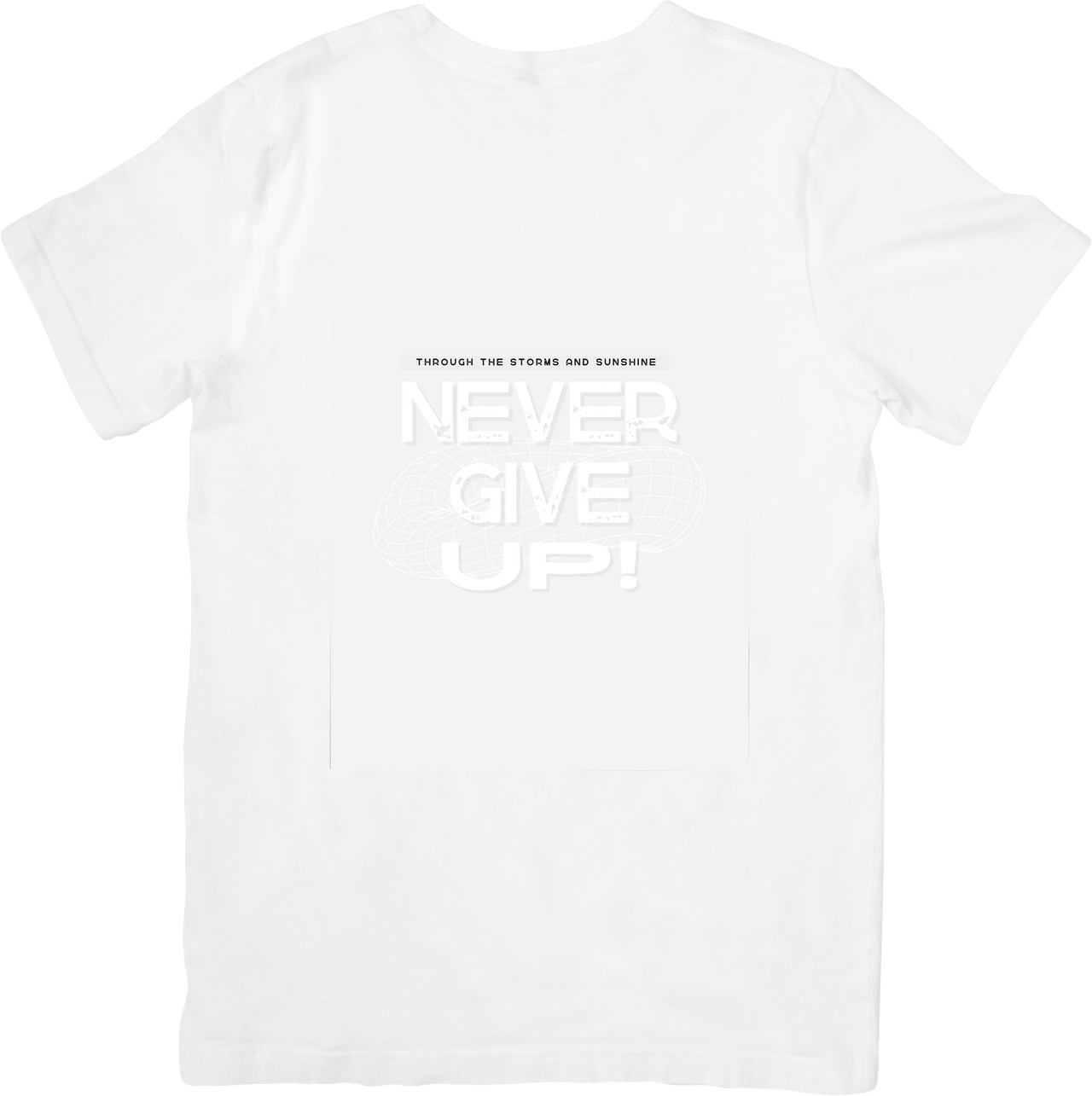 Never Give Up Minimalist Motivational Perseverance Graphic Tee Gift
