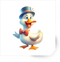 Thumbnail for Dapper Duck Sticker | Cute Cartoon Duck Top Hat Vinyl Decal | Funny Animal Gift