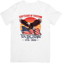 Thumbnail for 250 Years Of Freedom We The People Eagle Flag Patriotic American 1776 Graphic Tee
