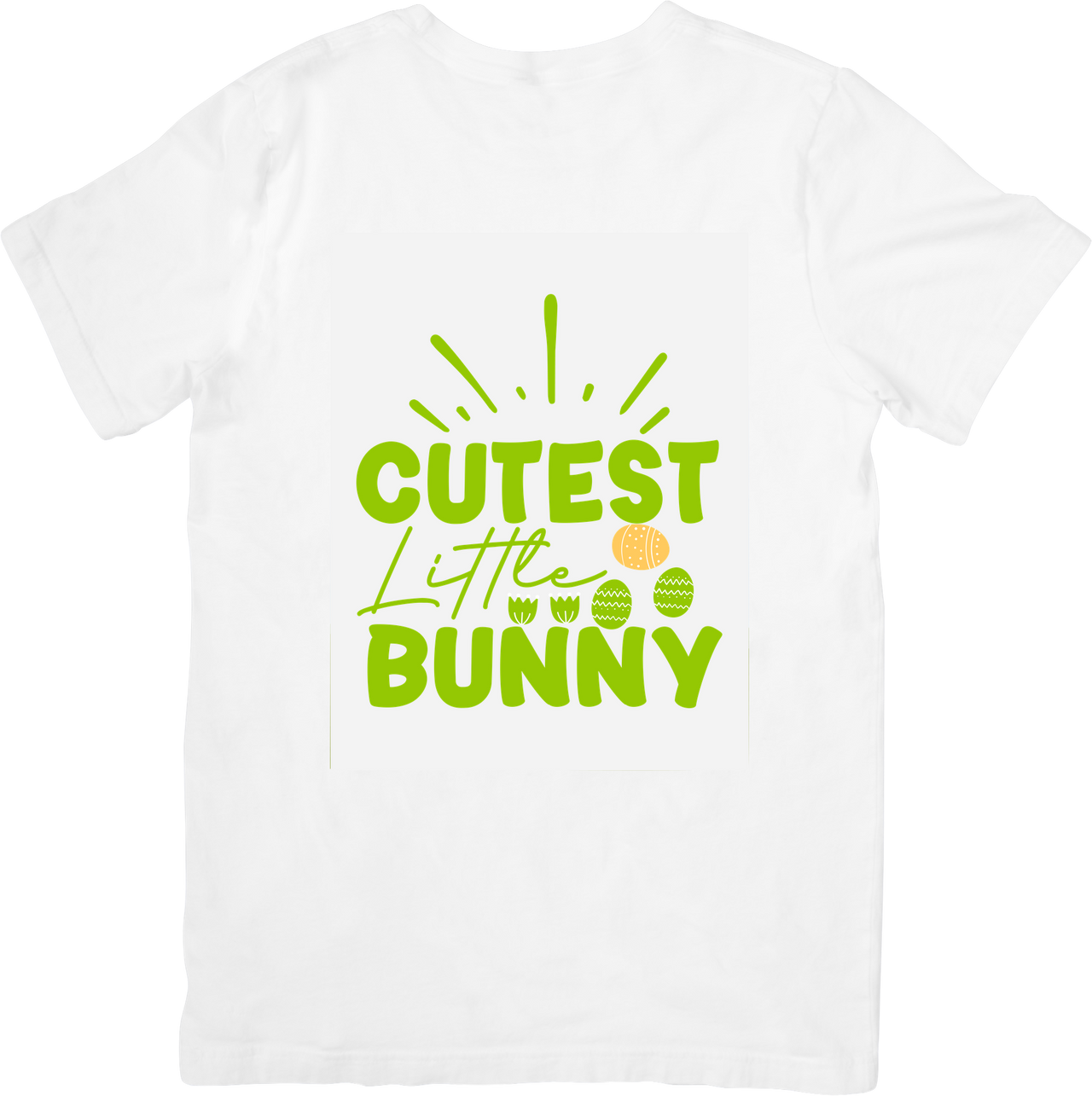 Cutest Little Bunny Easter Eggs Kids Graphic Tee Spring Holiday Gift