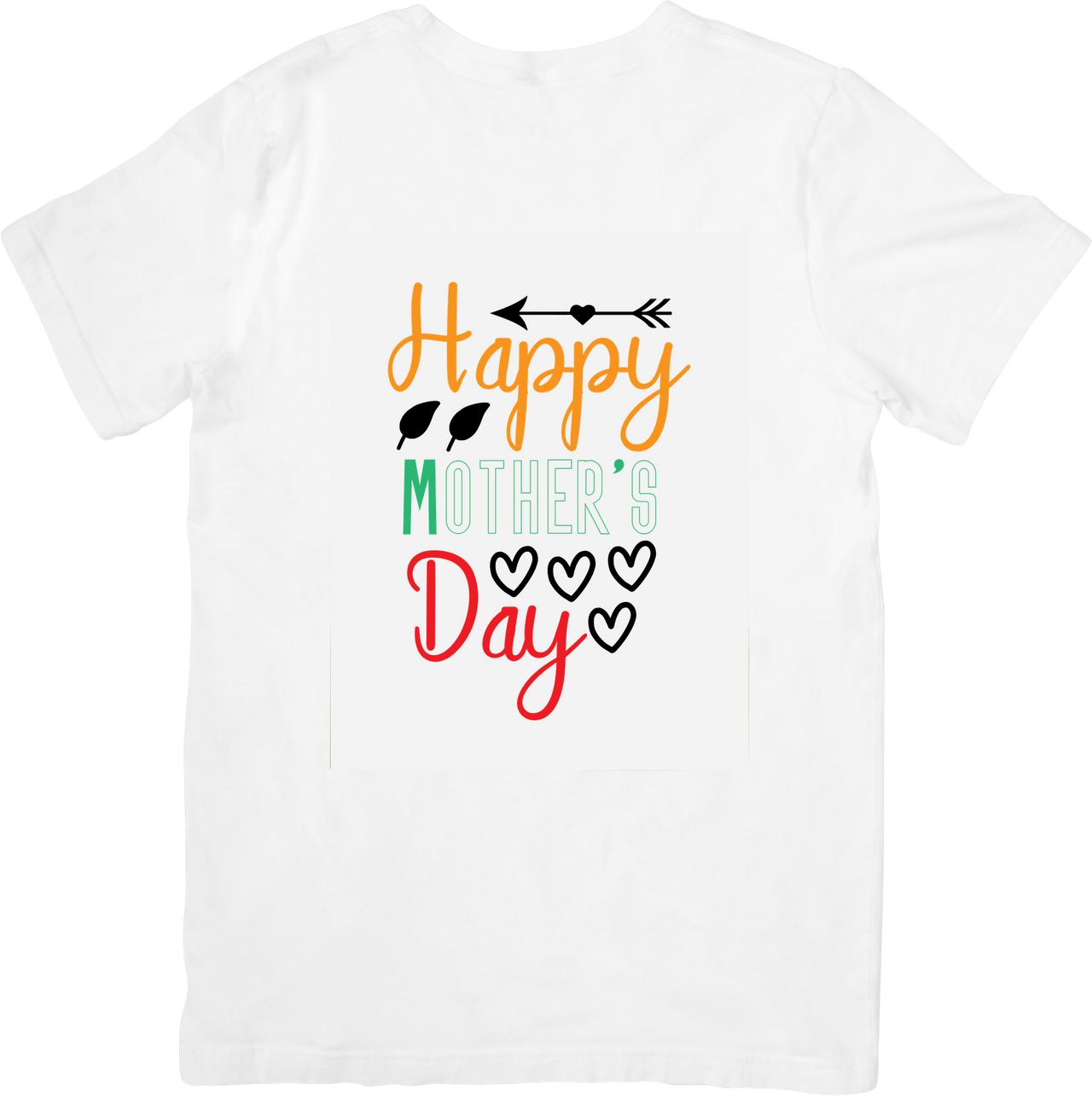 Happy Mothers Day Floral Colorful Celebration Mom Gift Graphic Tee