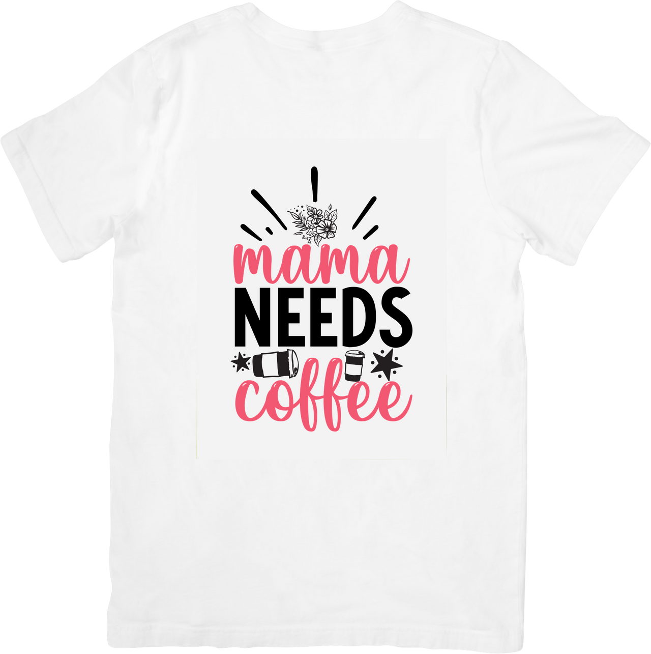 Mama Needs Coffee Funny Cute Mom Graphic Tee Mother Gift