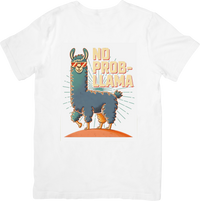 Thumbnail for No Prob Llama Funny Retro Colorful Animal Graphic Tee Humor Gift