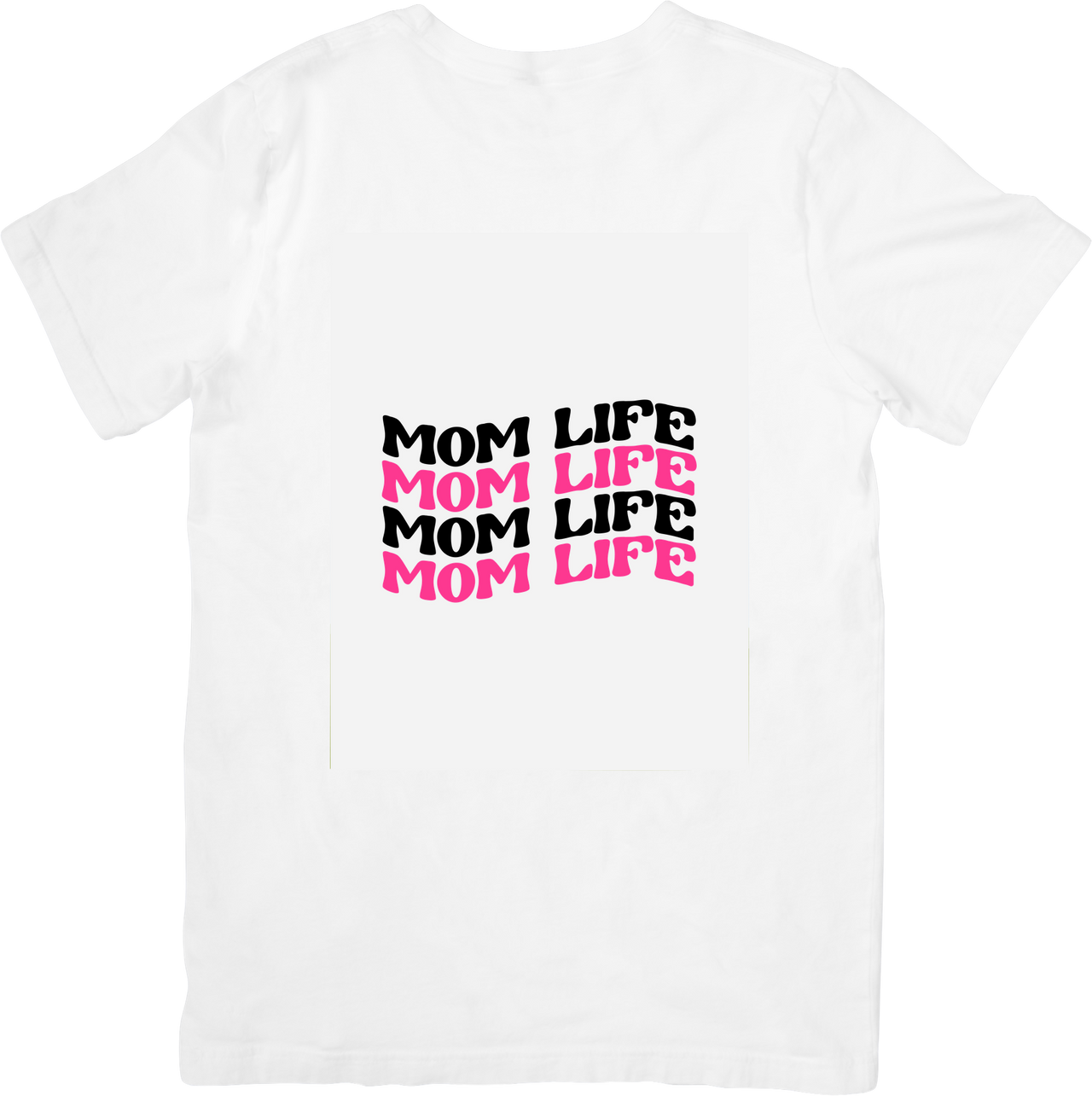 Mom Life Stacked Text Y2K Retro Groovy Mothers Day Graphic Tee