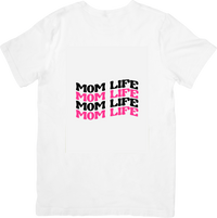 Thumbnail for Mom Life Stacked Text Y2K Retro Groovy Mothers Day Graphic Tee