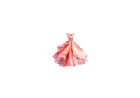 Thumbnail for Pink Ball Gown Throw Pillow | Elegant Watercolor Dress Decorative Pillow | Girly Room Gift