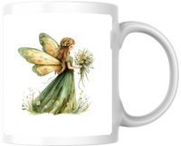 Thumbnail for Flower Fairy Mug | Watercolor Green Garden Fairy Coffee Mug | Whimsical Fantasy Gift